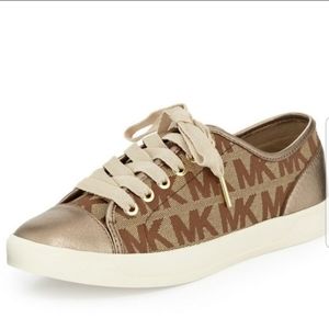 MICHAEL KORS city block sneakers gold toe cap